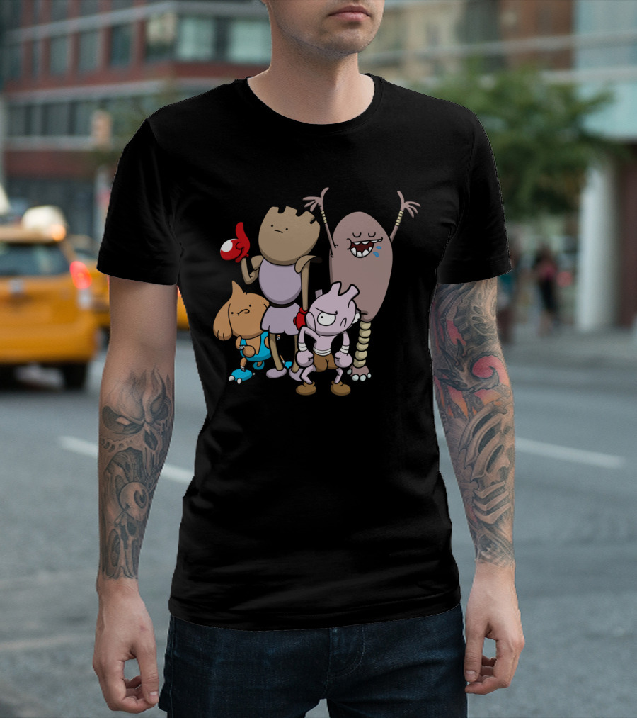 Little Asskickers Cartoon Squiggle Team Adventure Icons T-Shirt