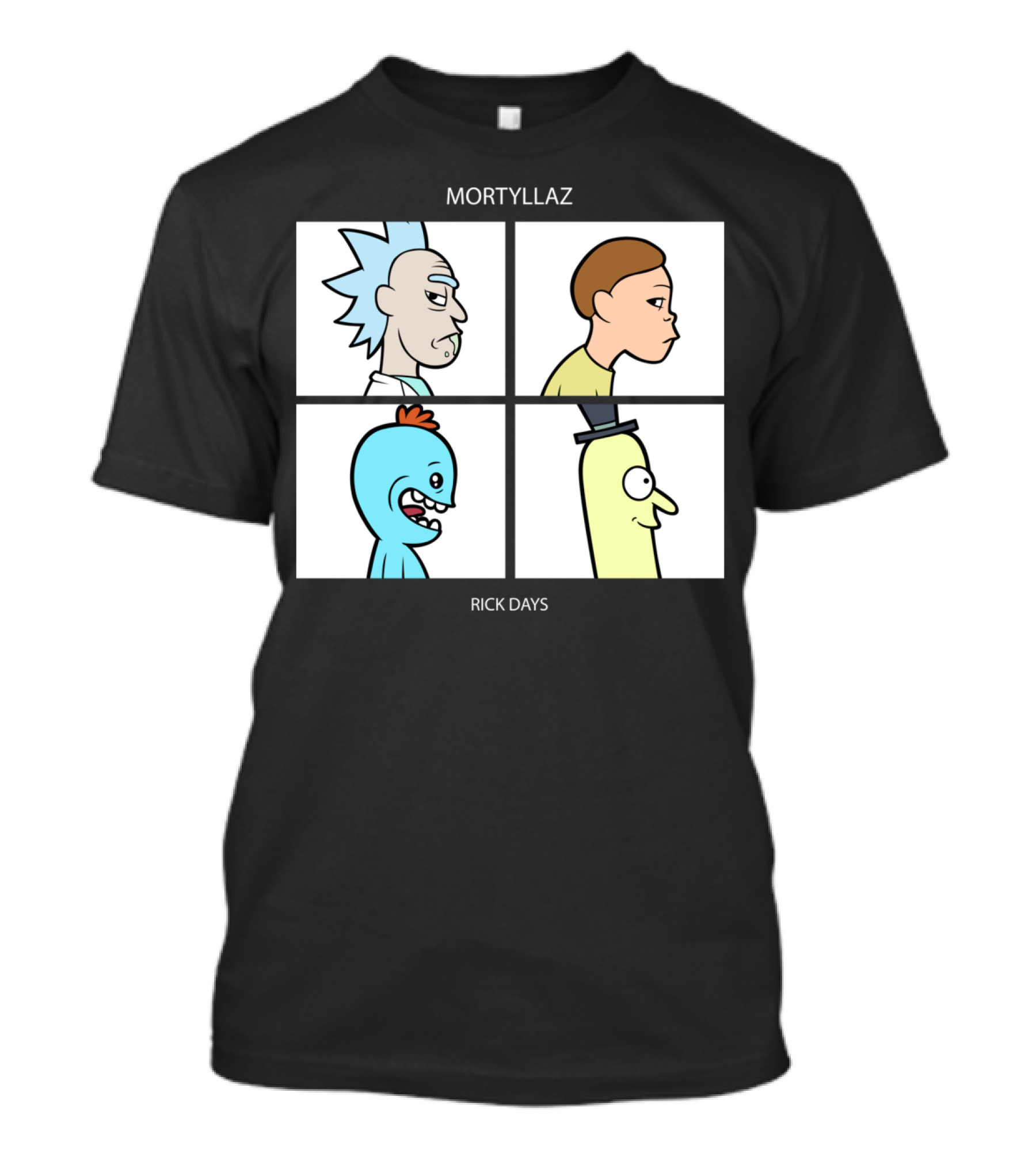 MORTYLLAZ RICK DAYS GORILLAZ PARODY CHARACTERS T-Shirt