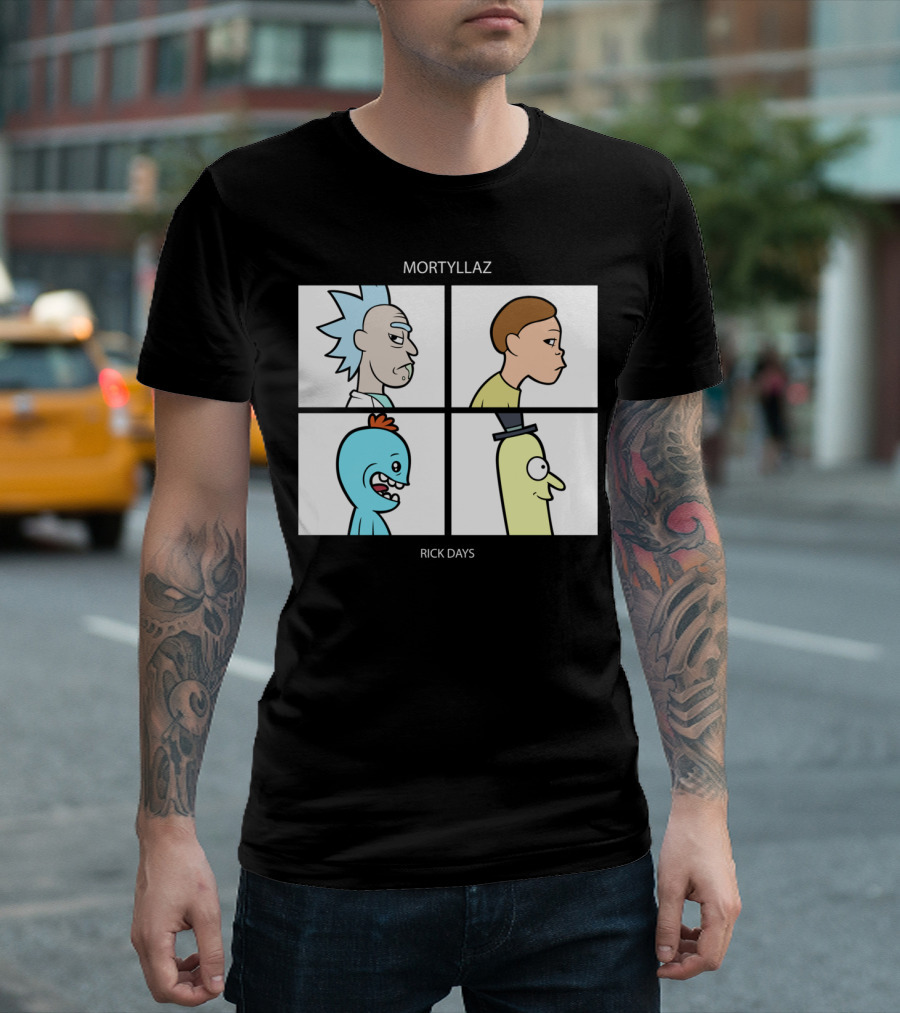 MORTYLLAZ RICK DAYS GORILLAZ PARODY CHARACTERS T-Shirt