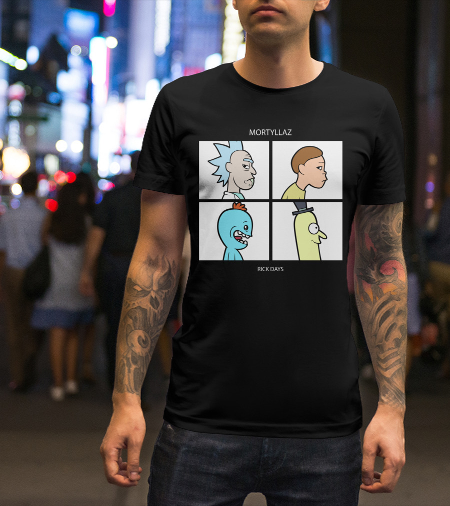 MORTYLLAZ RICK DAYS GORILLAZ PARODY CHARACTERS T-Shirt