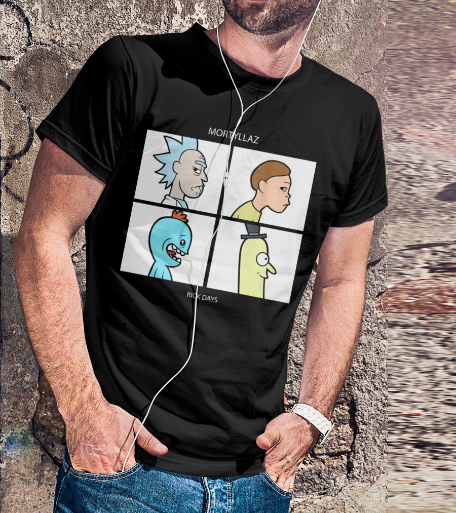 MORTYLLAZ RICK DAYS GORILLAZ PARODY CHARACTERS T-Shirt