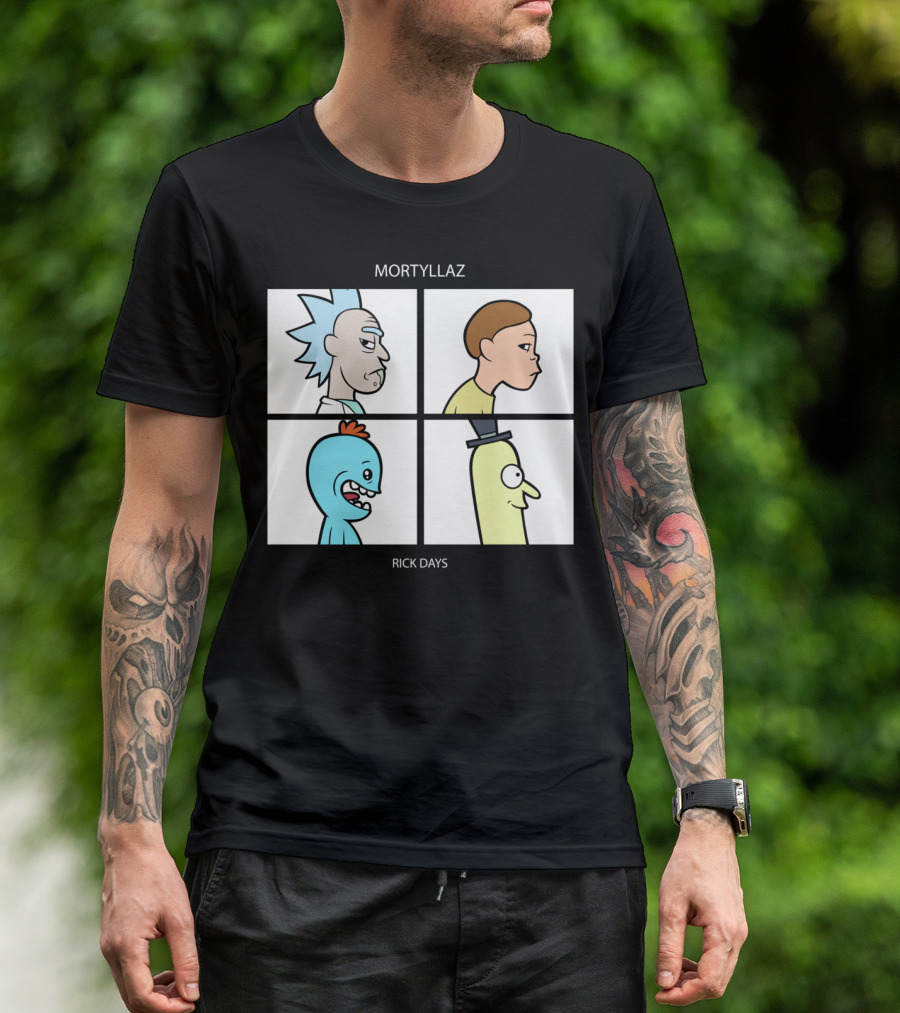 MORTYLLAZ RICK DAYS GORILLAZ PARODY CHARACTERS T-Shirt