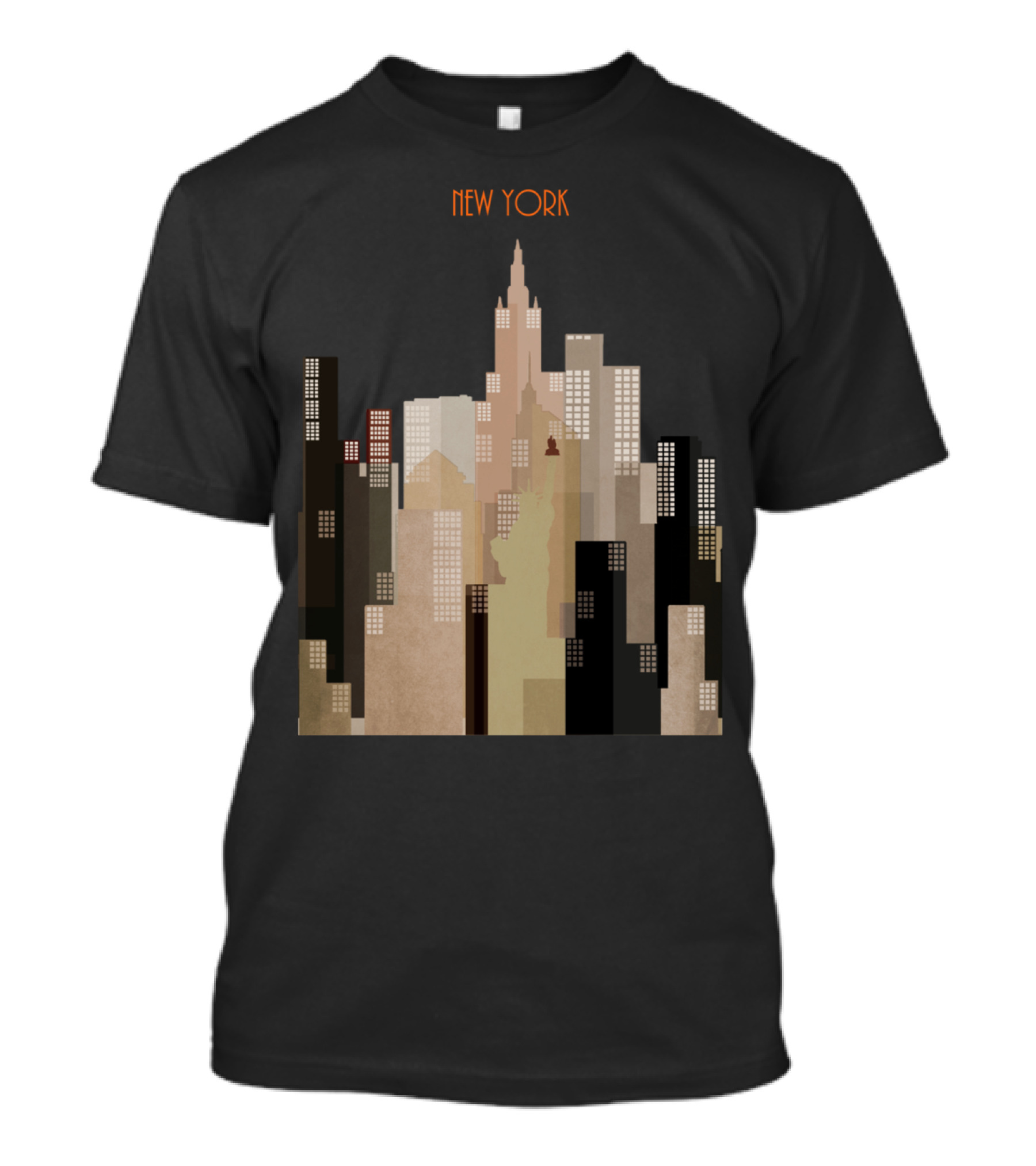 New York City Skyline Art Deco T-Shirt
