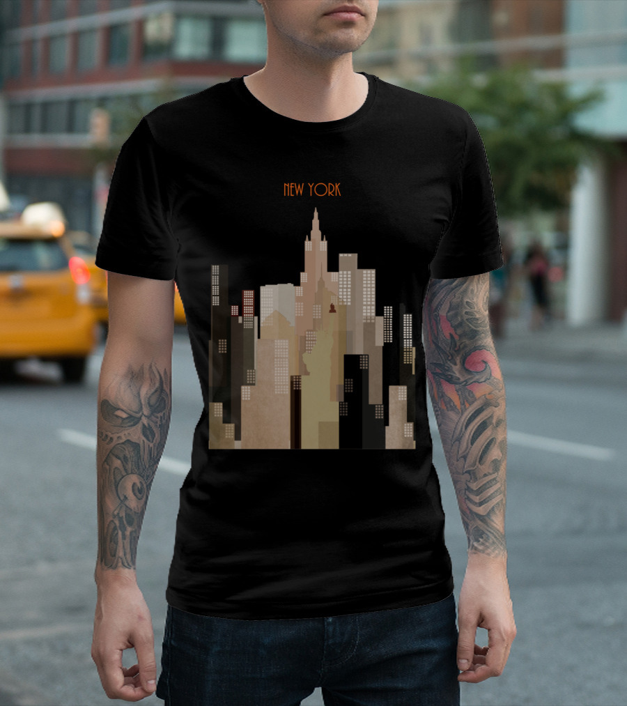 New York City Skyline Art Deco T-Shirt