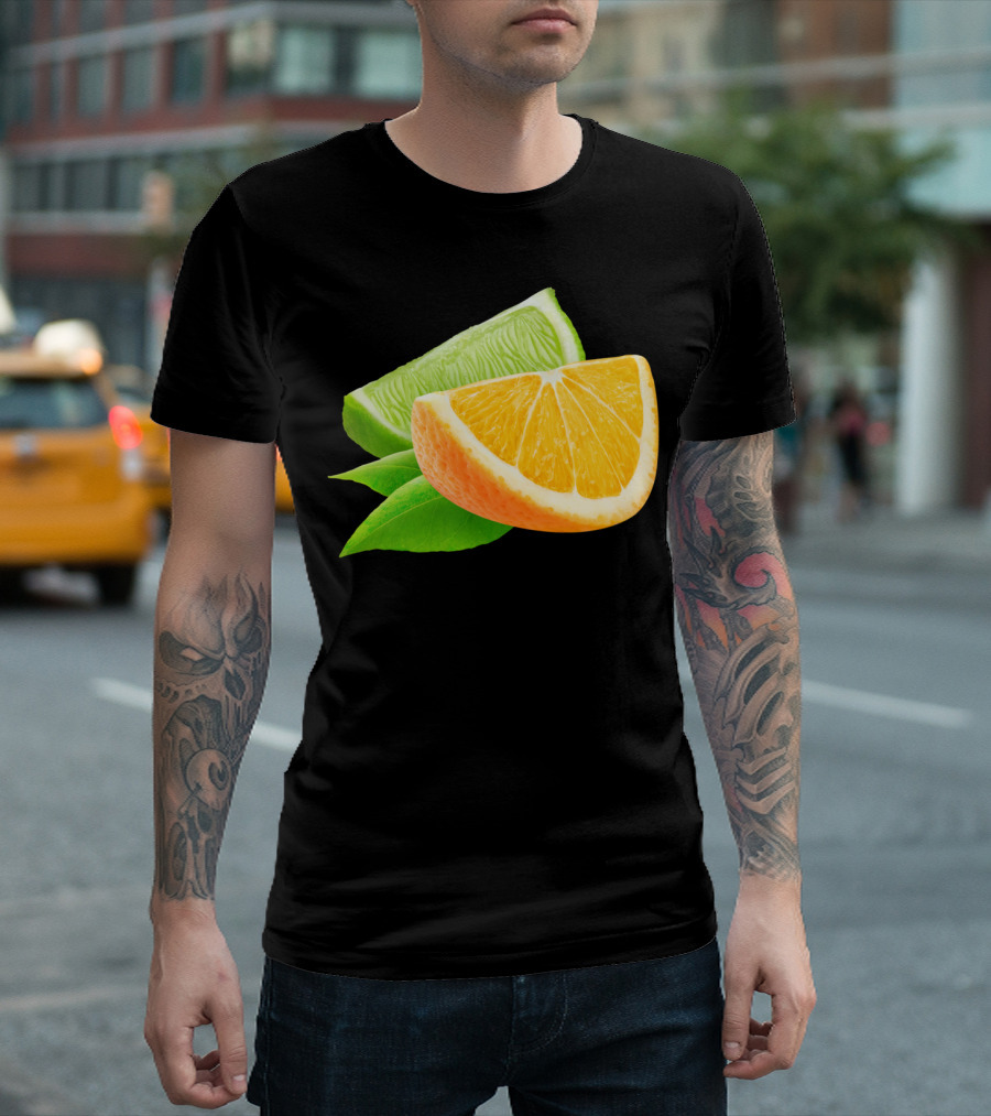 Orange And Lime Slice Vibrant Fresh Mix T-Shirt
