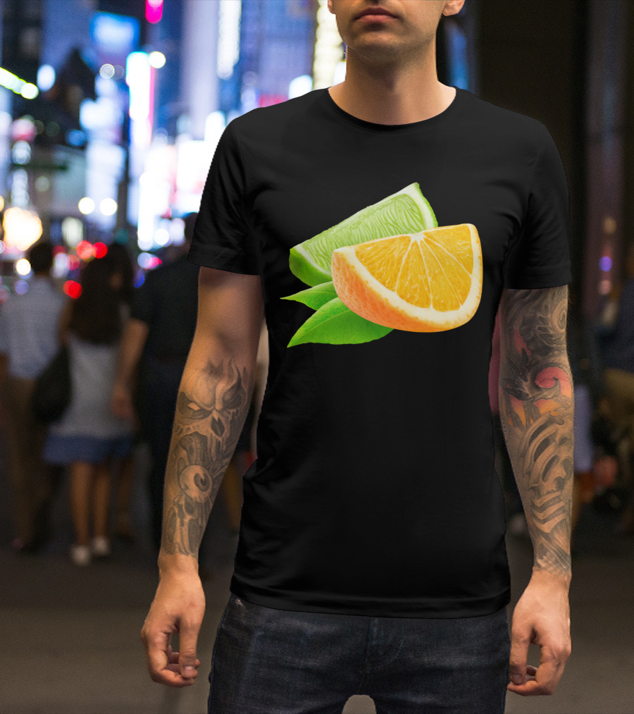 Orange And Lime Slice Vibrant Fresh Mix T-Shirt