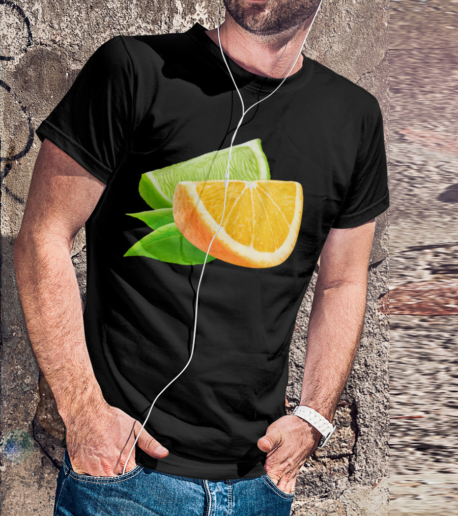 Orange And Lime Slice Vibrant Fresh Mix T-Shirt