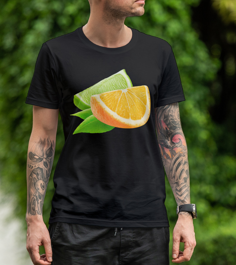 Orange And Lime Slice Vibrant Fresh Mix T-Shirt