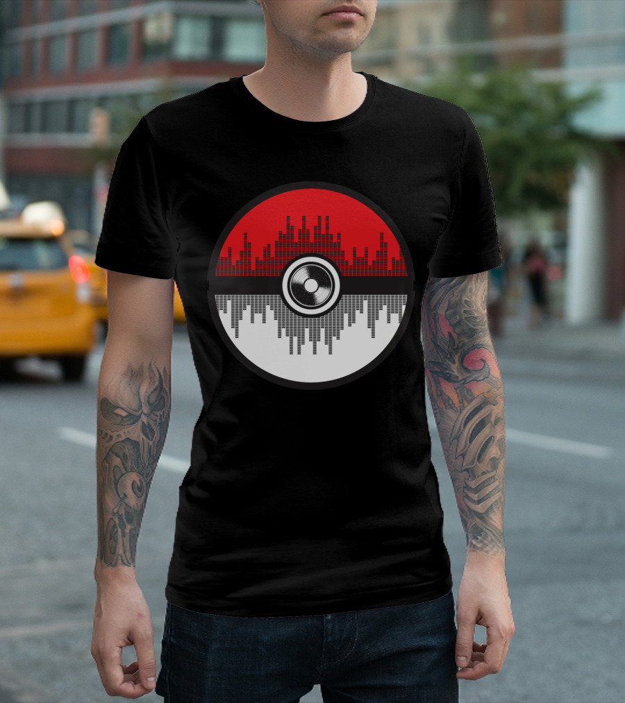 Poké Ball Sound Wave Fusion T-Shirt