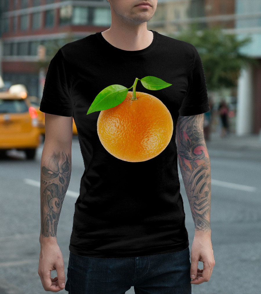 Orange Fruit With Leaves T-Shirt