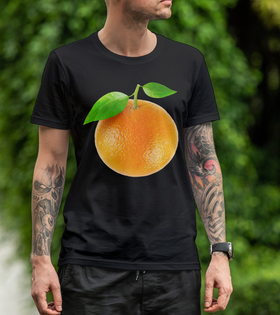 Orange Fruit With Leaves T-Shirt