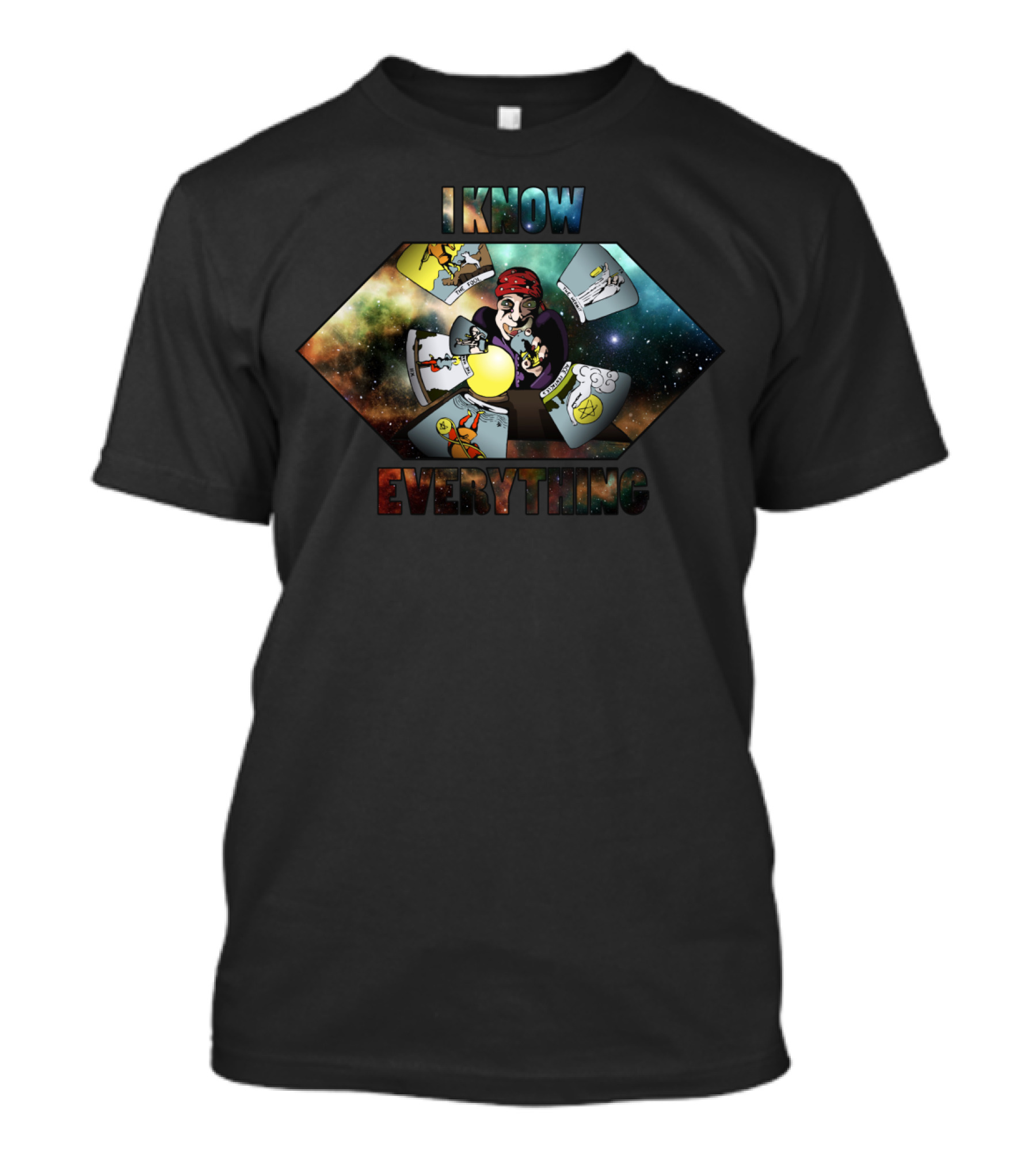 I Know Everything Tarot Mystic Space T-Shirt