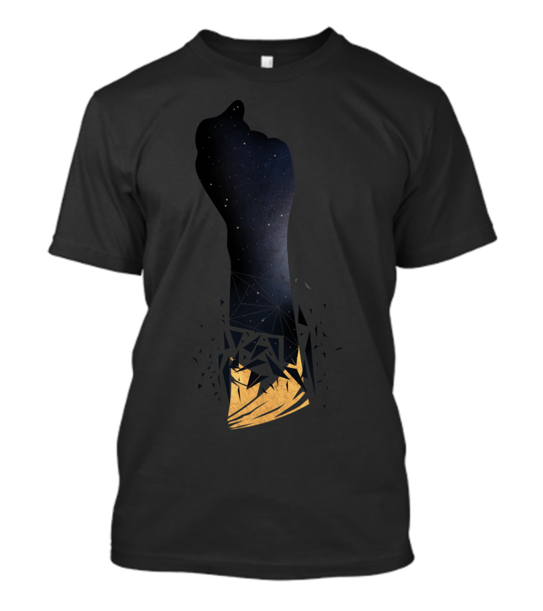 Fight For Universe Cosmic Fist Raised In Starry Sky T-Shirt