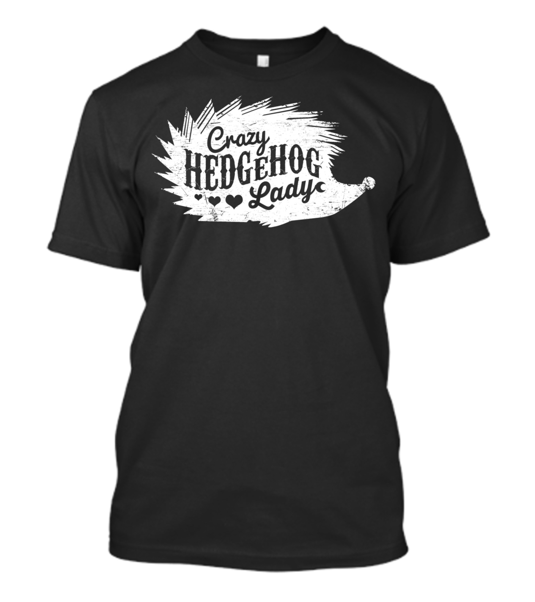 Crazy Hedgehog Lady Hearts T-Shirt