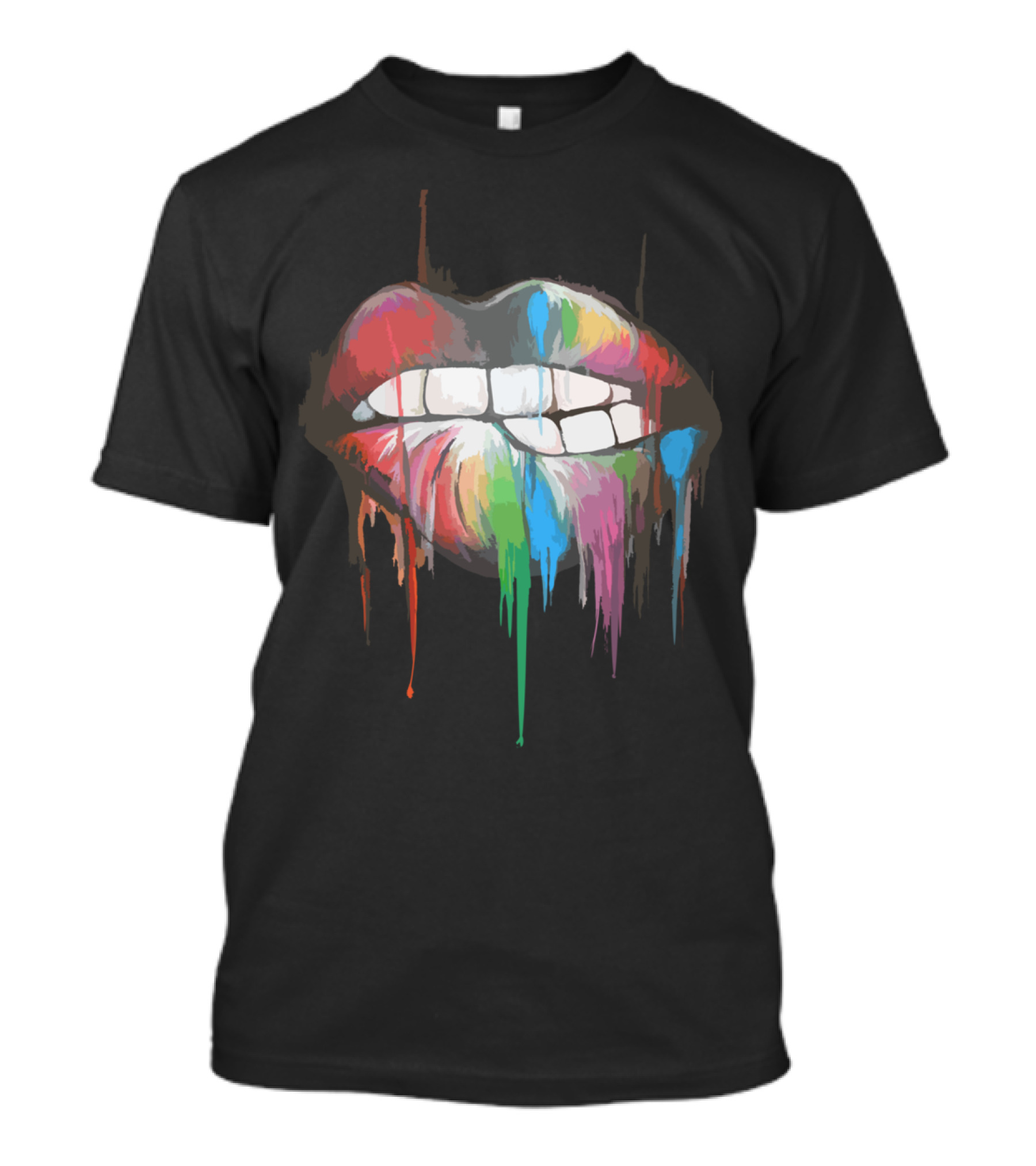 Crazy Lips Rainbow Drip T-Shirt