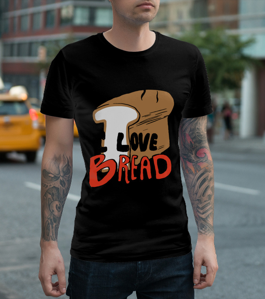 I Love Bread Stack of Steaming Loaves T-Shirt