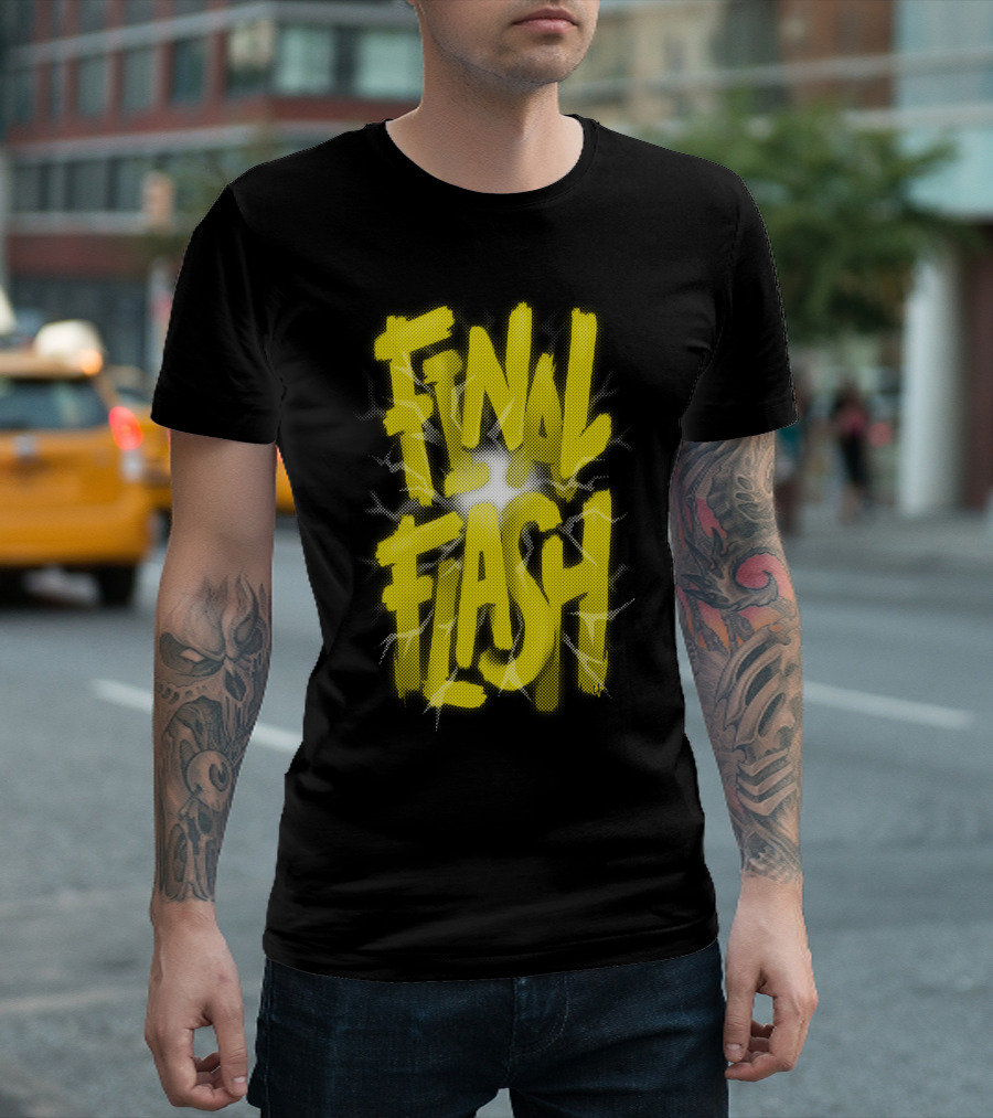 Final Flash Yellow Burst Comic T-Shirt
