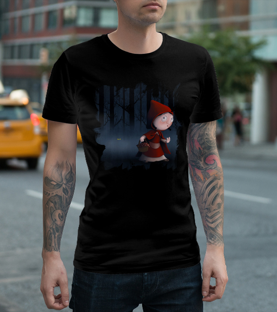 Little Red Riding Hood In The Woods Creepy Forest Adventure T-Shirt