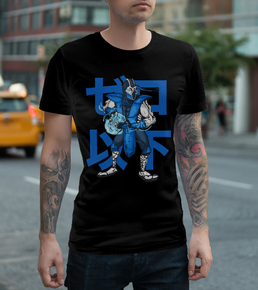 Sub Zero Mortal Kombat Ice Power Kanji T-Shirt