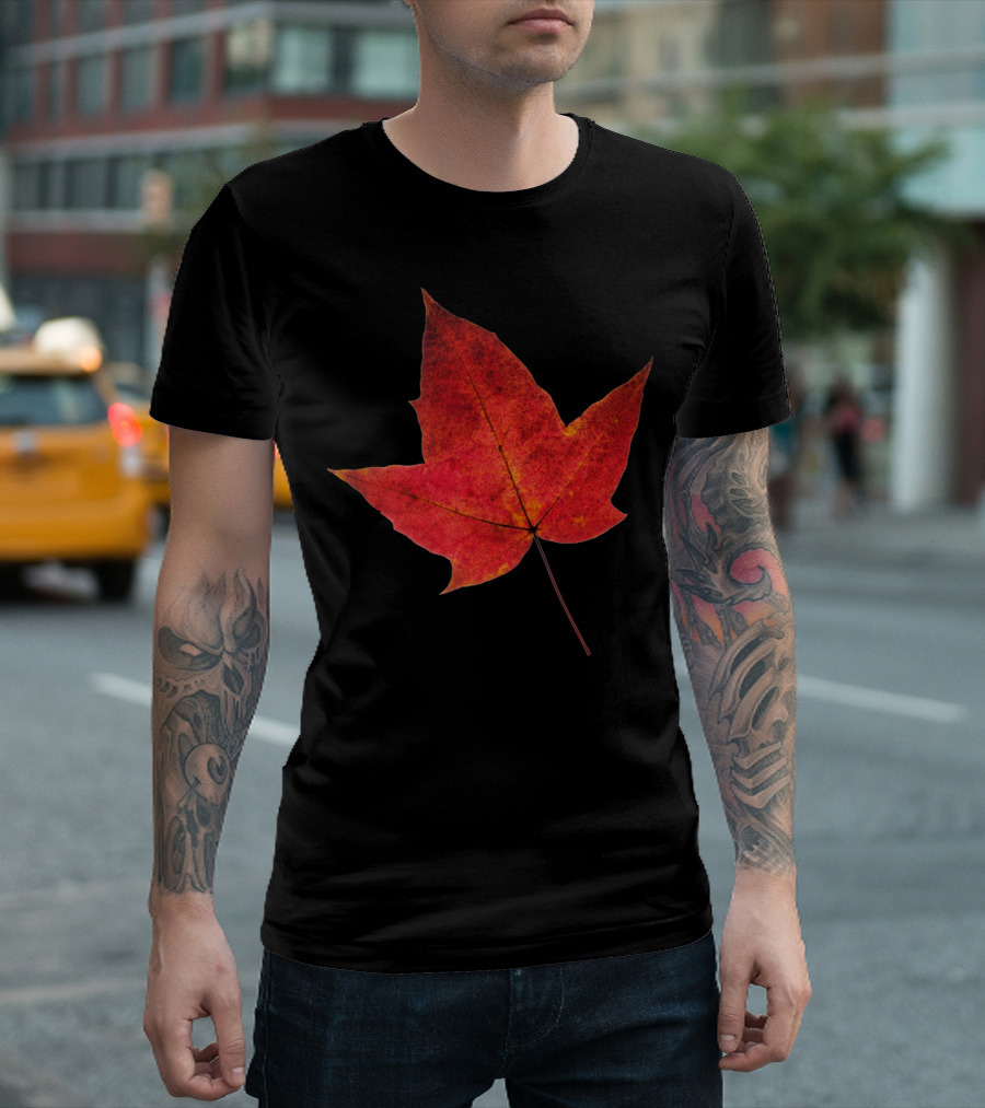 Red Autumn Maple Leaf T-Shirt
