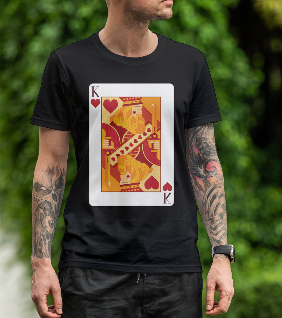 King Of Hearts Vintage Playing Card T-Shirt
