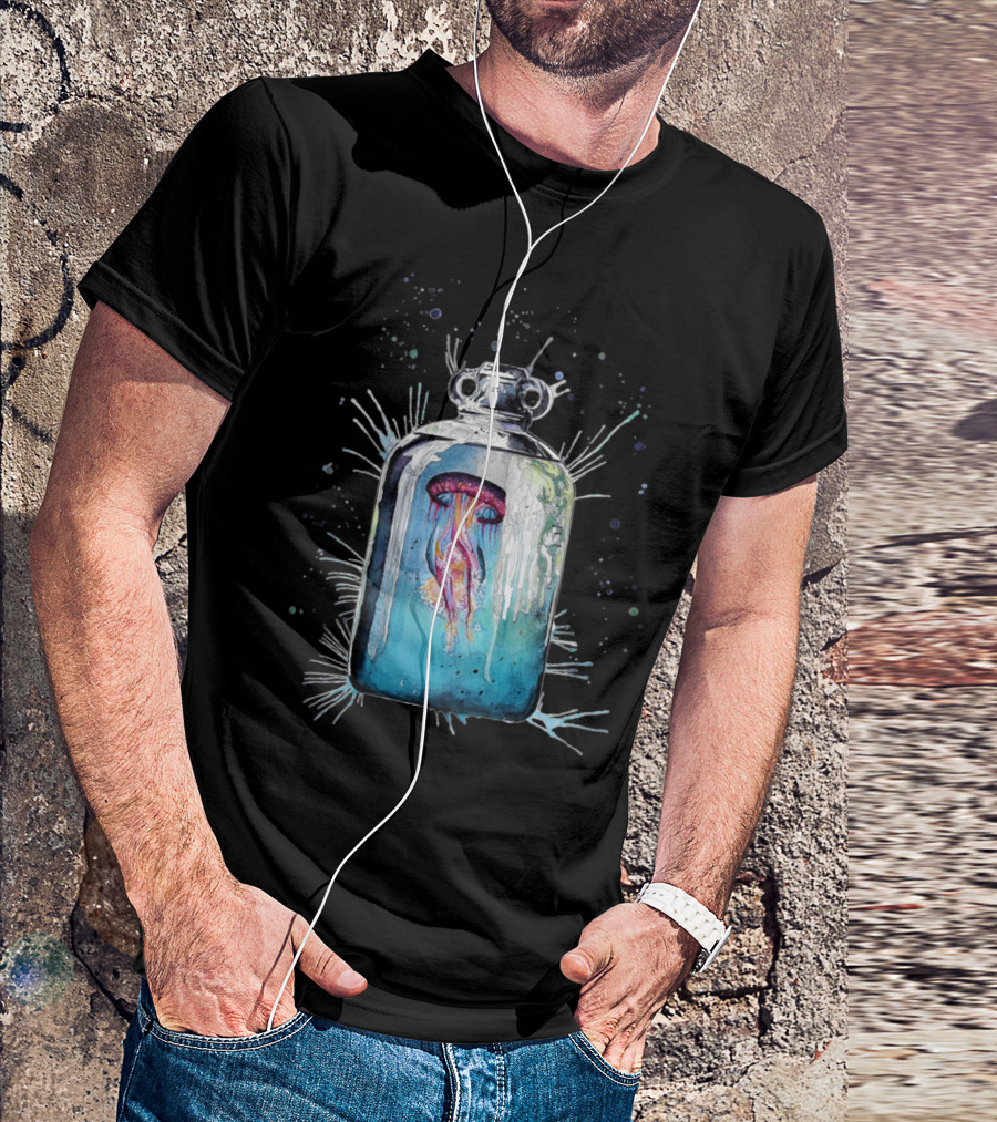 Cruelty Jellyfish In Bottle Splash T-Shirt