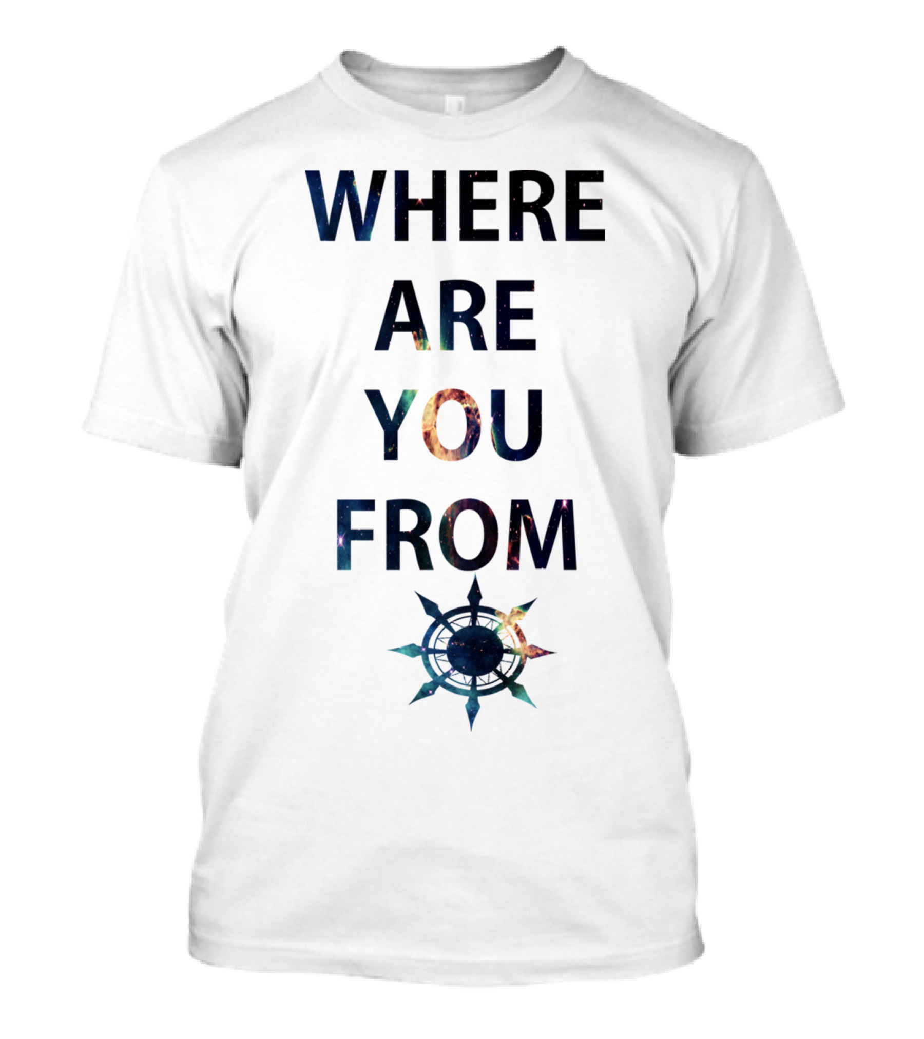 Where Are You From Galaxy Compass T-Shirt