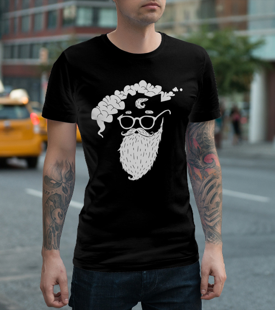 Pipe-Smoking Cat With Mustache And Beard T-Shirt