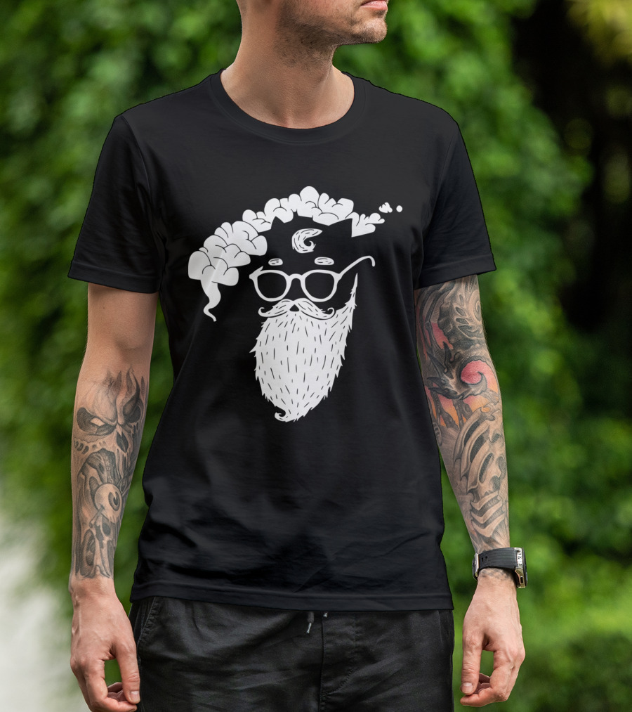 Pipe-Smoking Cat With Mustache And Beard T-Shirt
