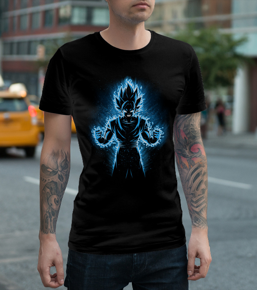 Dragon Ball Super Saiyan God Blue Aura Fire T-Shirt