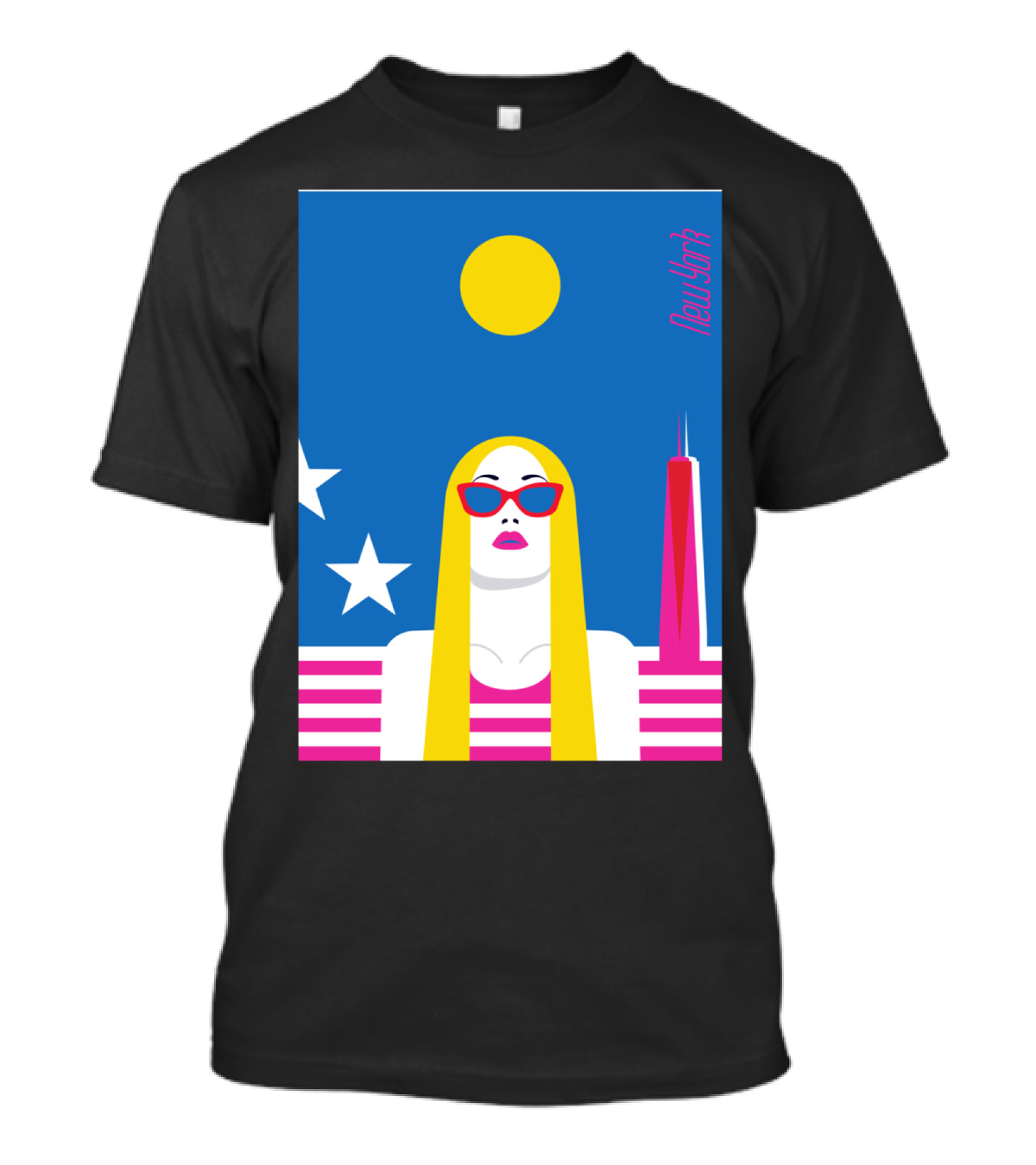 New York Stylish Journey Vibrant Pop Art Cityscape T-Shirt