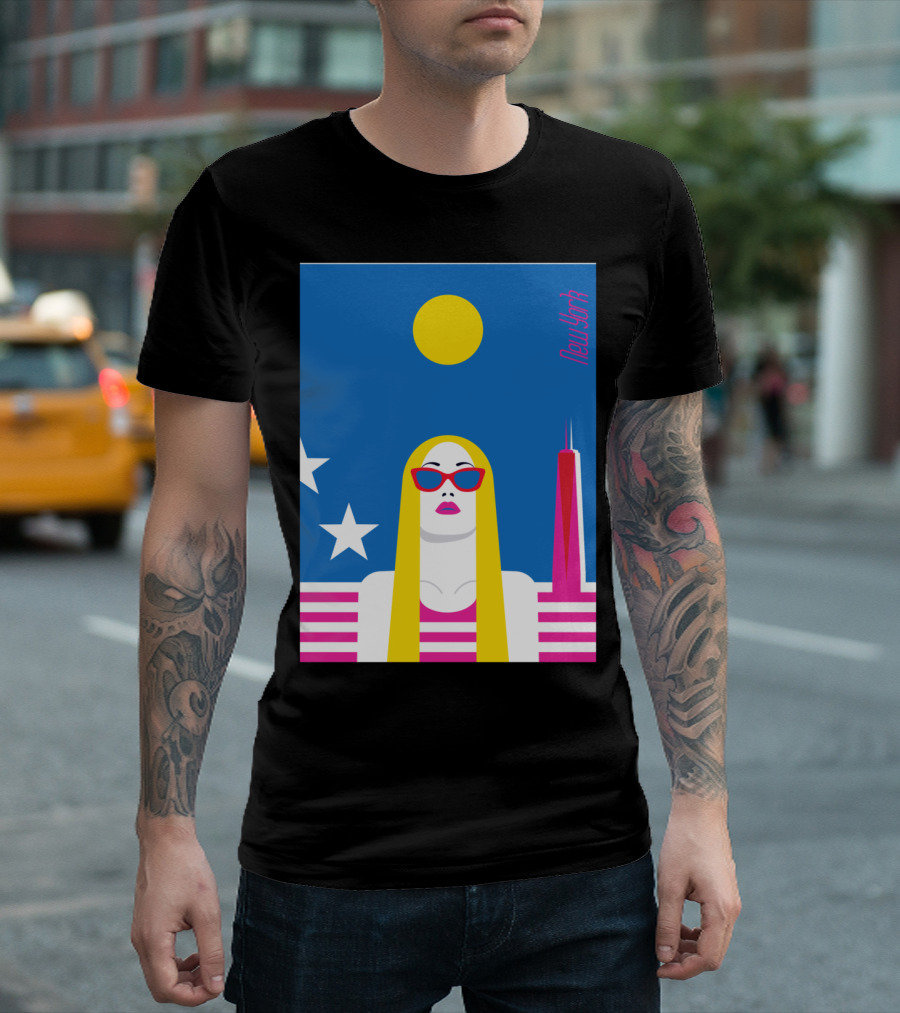 New York Stylish Journey Vibrant Pop Art Cityscape T-Shirt
