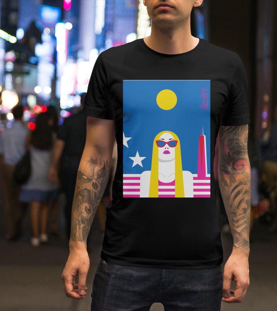 New York Stylish Journey Vibrant Pop Art Cityscape T-Shirt