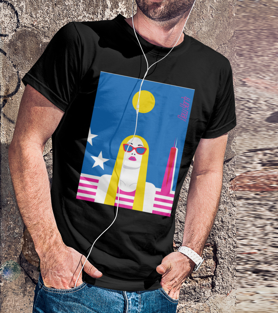 New York Stylish Journey Vibrant Pop Art Cityscape T-Shirt