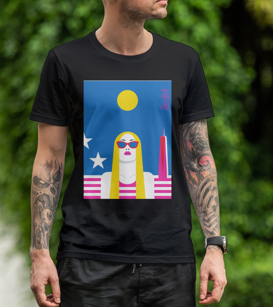 New York Stylish Journey Vibrant Pop Art Cityscape T-Shirt