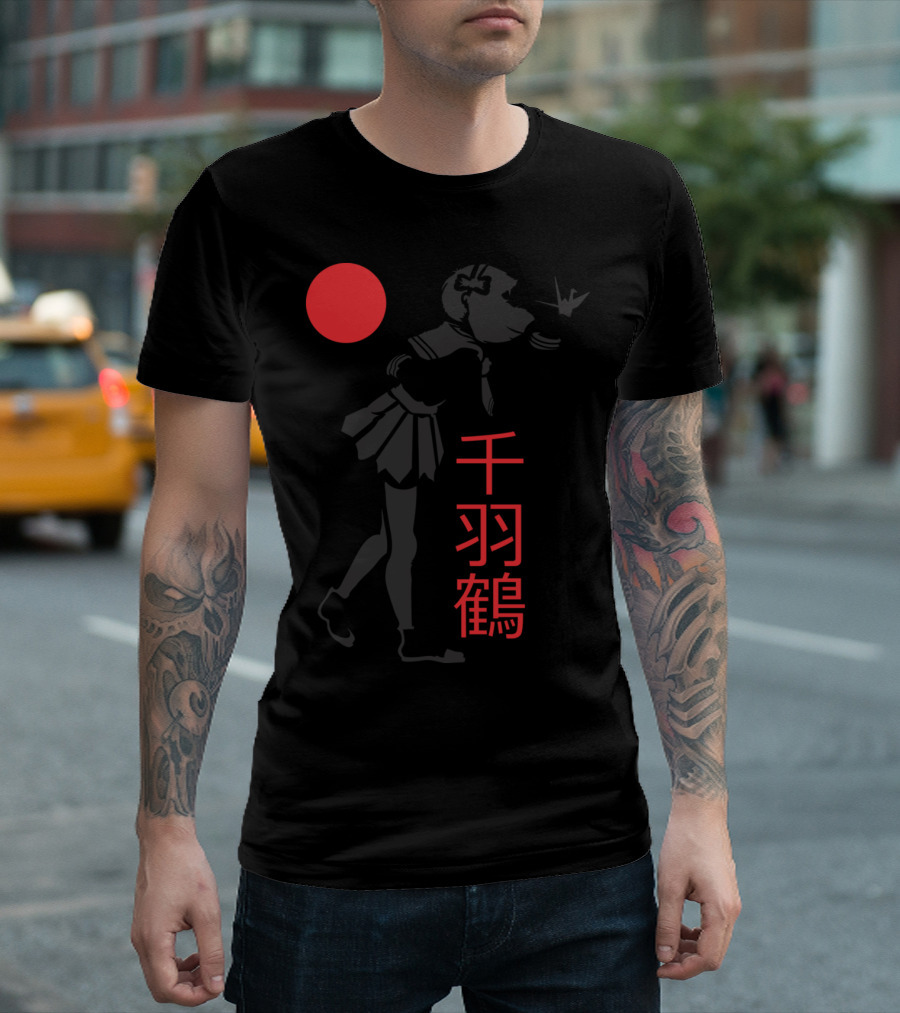 Thousand Crane Red Sun Schoolgirl T-Shirt