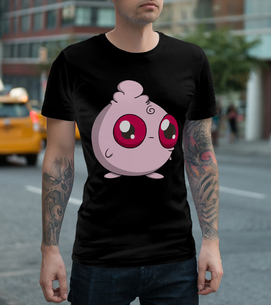 Red Eyes Pink Creature With Large Eyes Character T-Shirt
