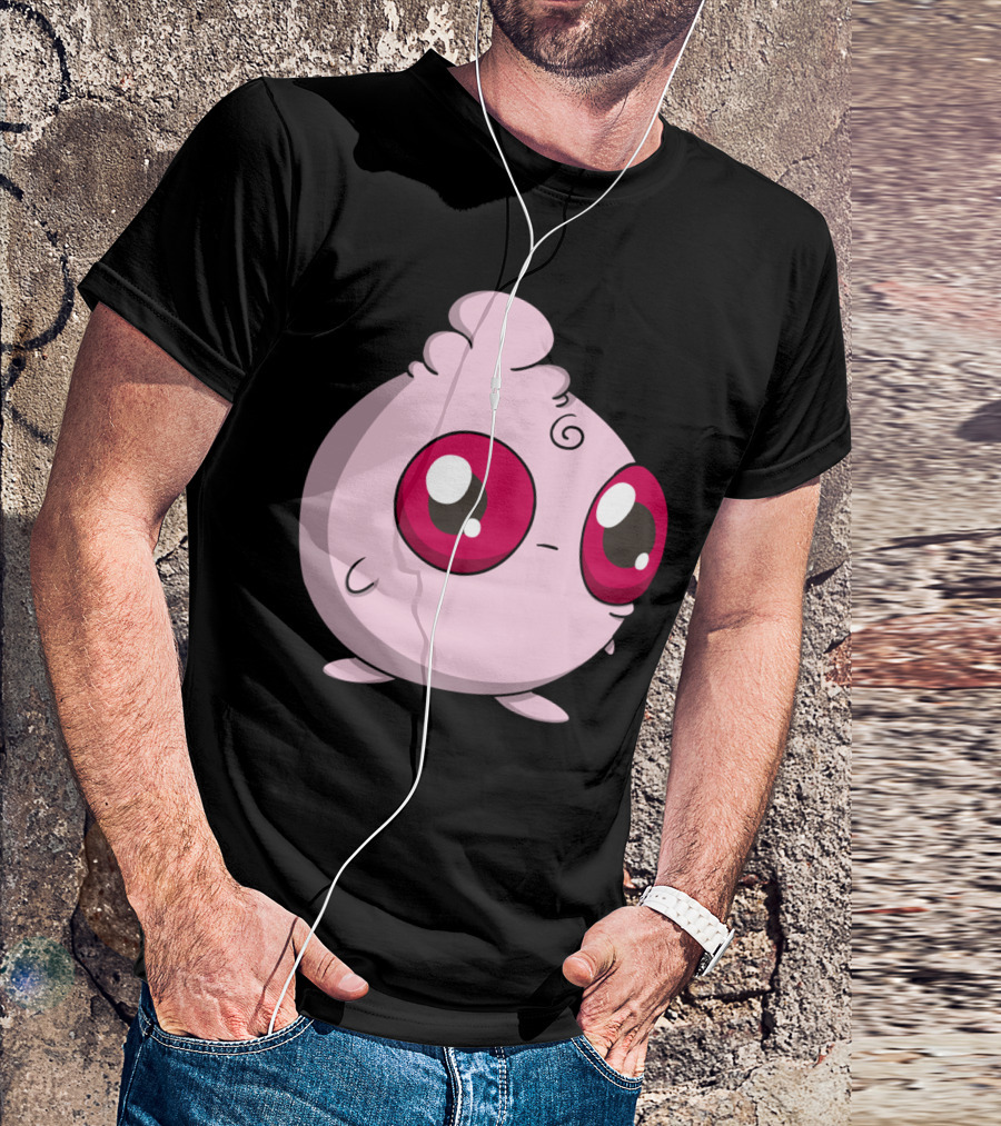 Red Eyes Pink Creature With Large Eyes Character T-Shirt