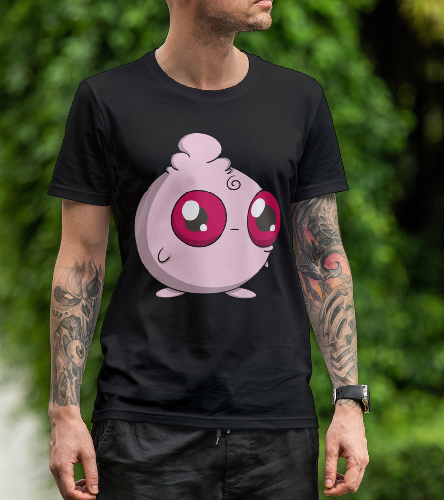 Red Eyes Pink Creature With Large Eyes Character T-Shirt