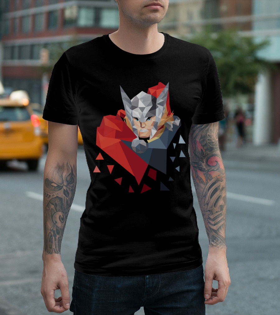 Polygon Thor Racerb Low Poly T-Shirt