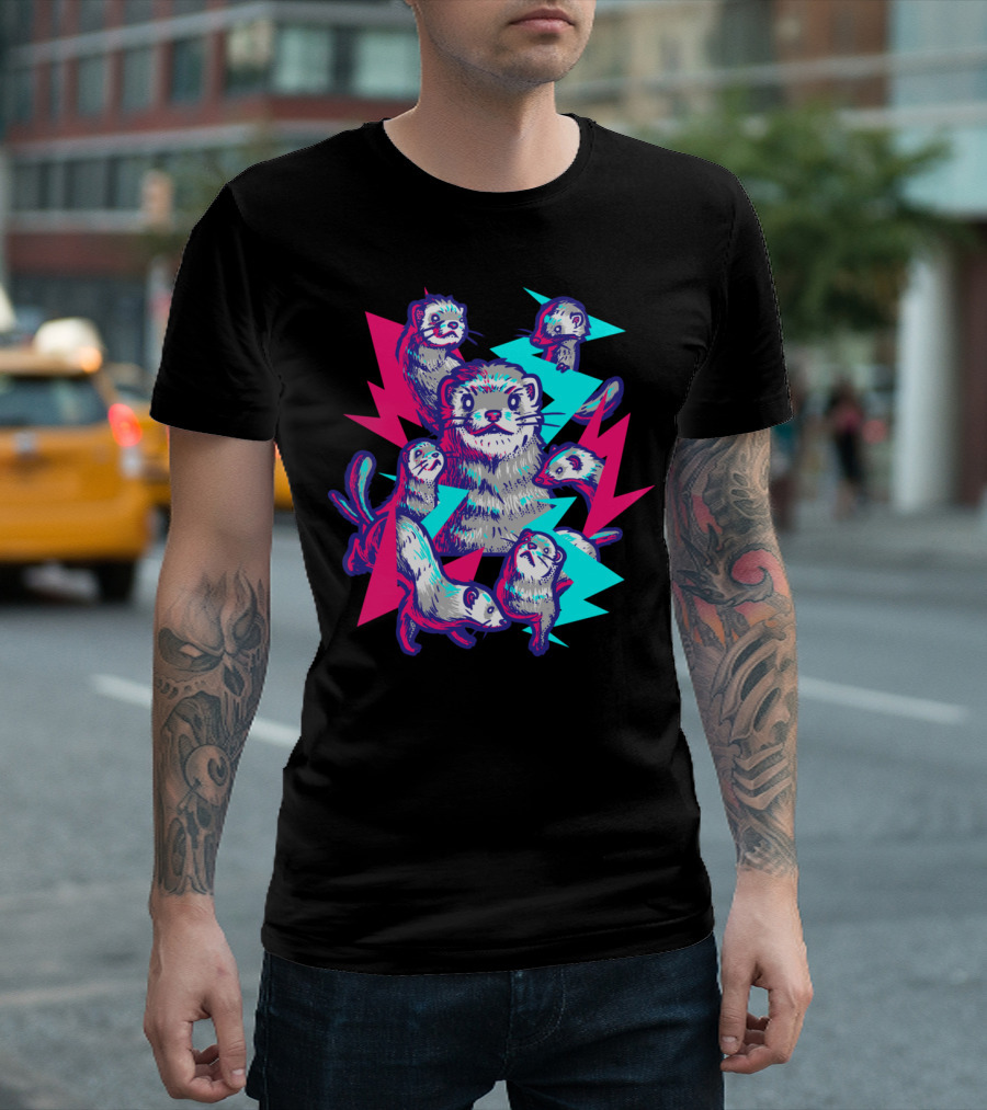 Curious Ferrets Electric Zigzag Energies T-Shirt