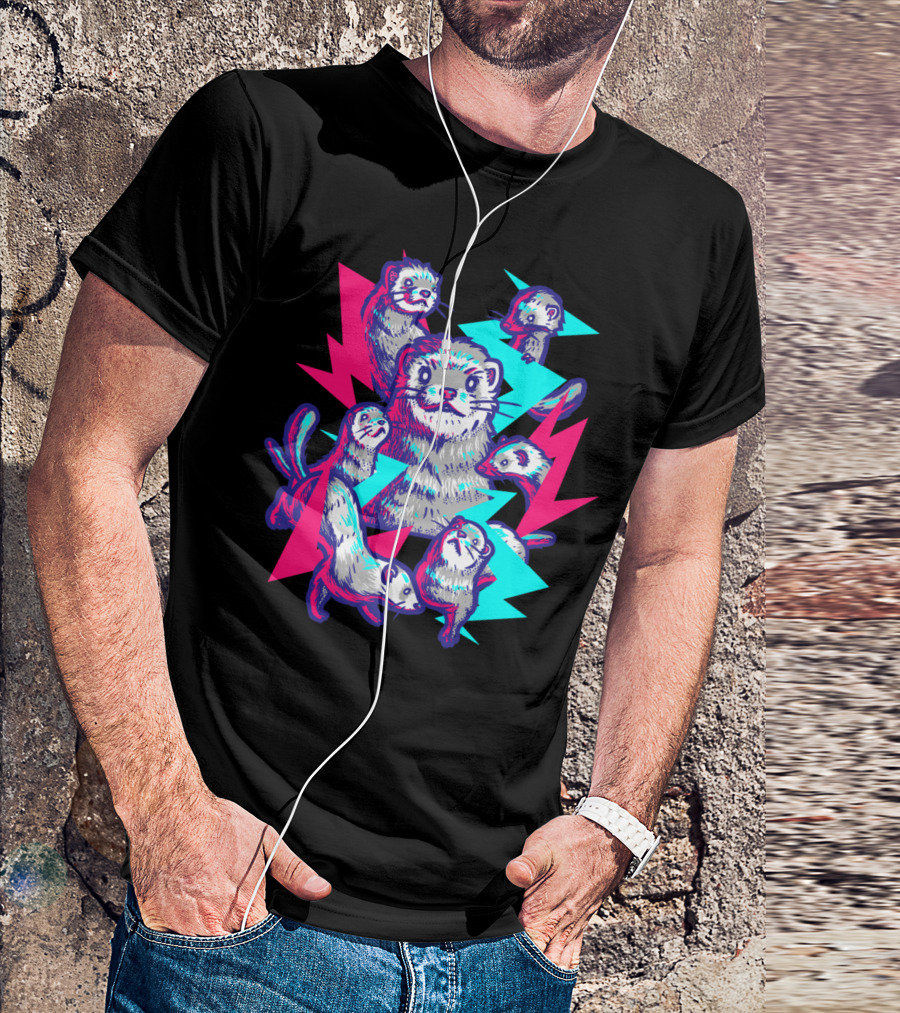 Curious Ferrets Electric Zigzag Energies T-Shirt