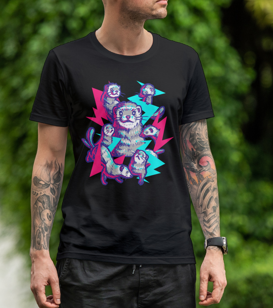 Curious Ferrets Electric Zigzag Energies T-Shirt