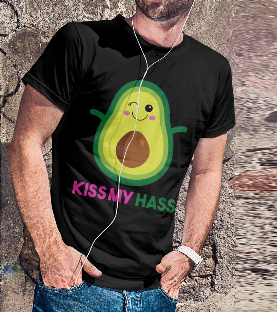Kiss My Hass Winking Avocado T-Shirt