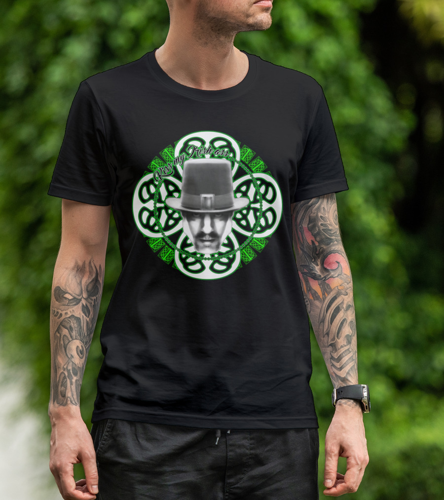 Kiss My Irish Arse Celtic Hat Face T-Shirt