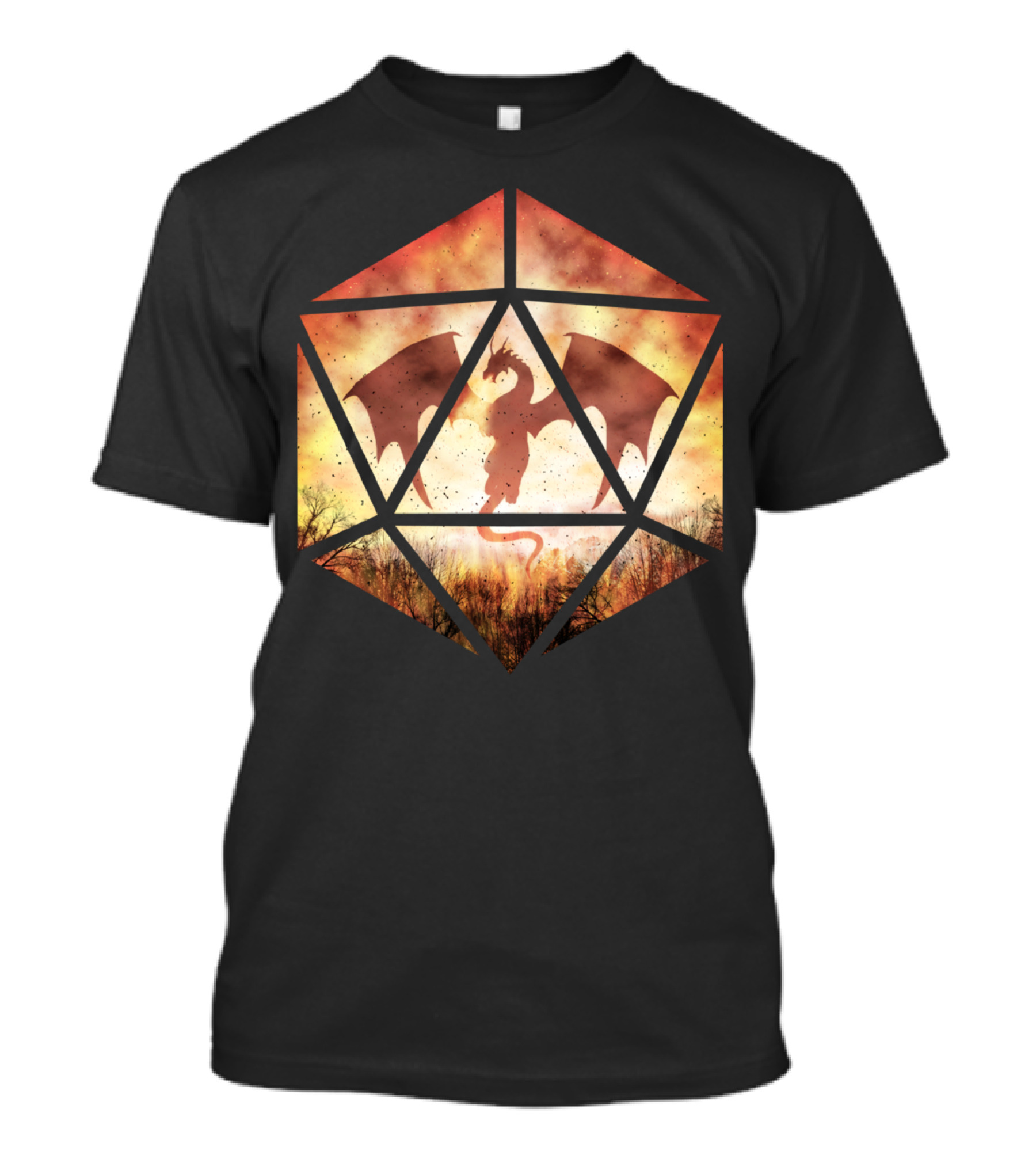 Fiery Dragon Dice T-Shirt