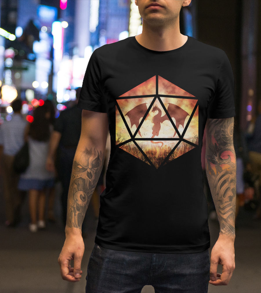 Fiery Dragon Dice T-Shirt