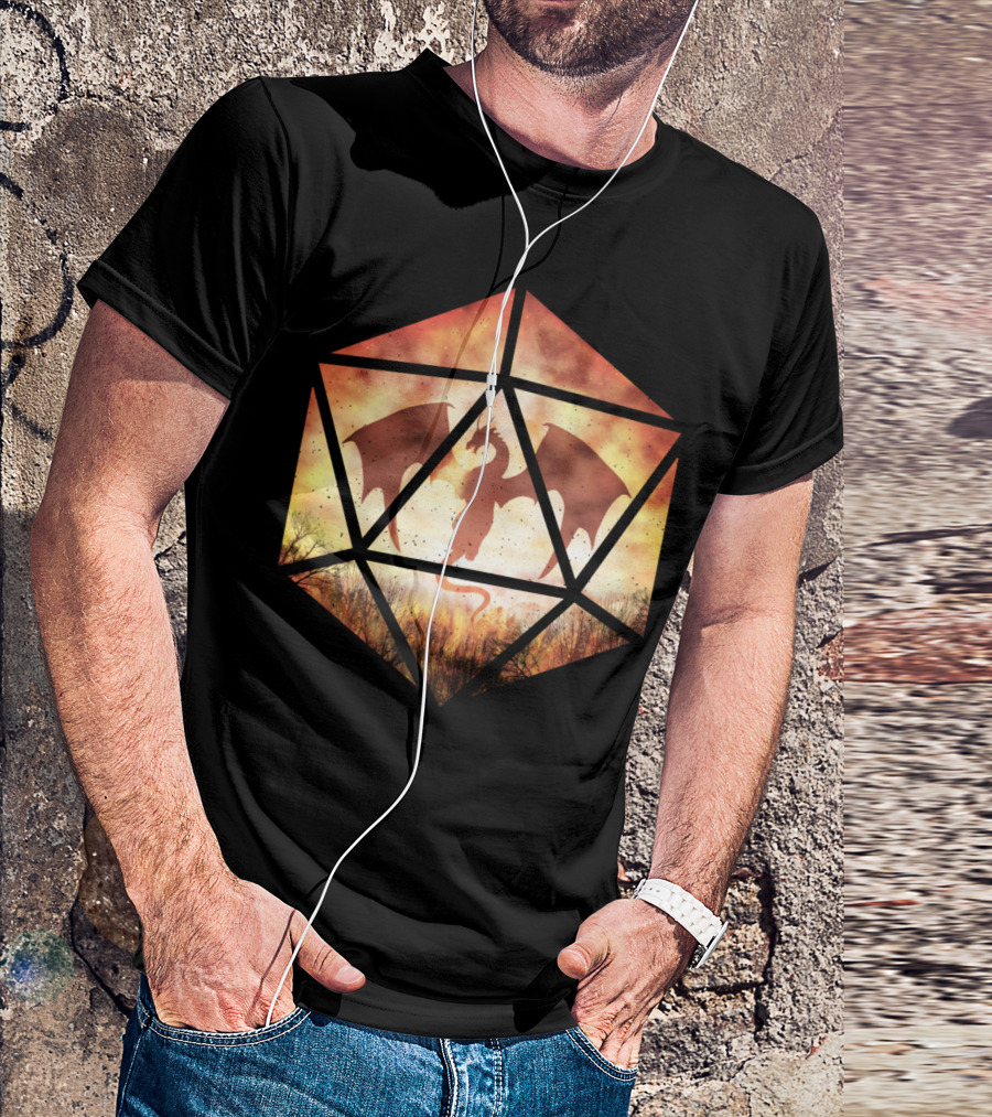 Fiery Dragon Dice T-Shirt