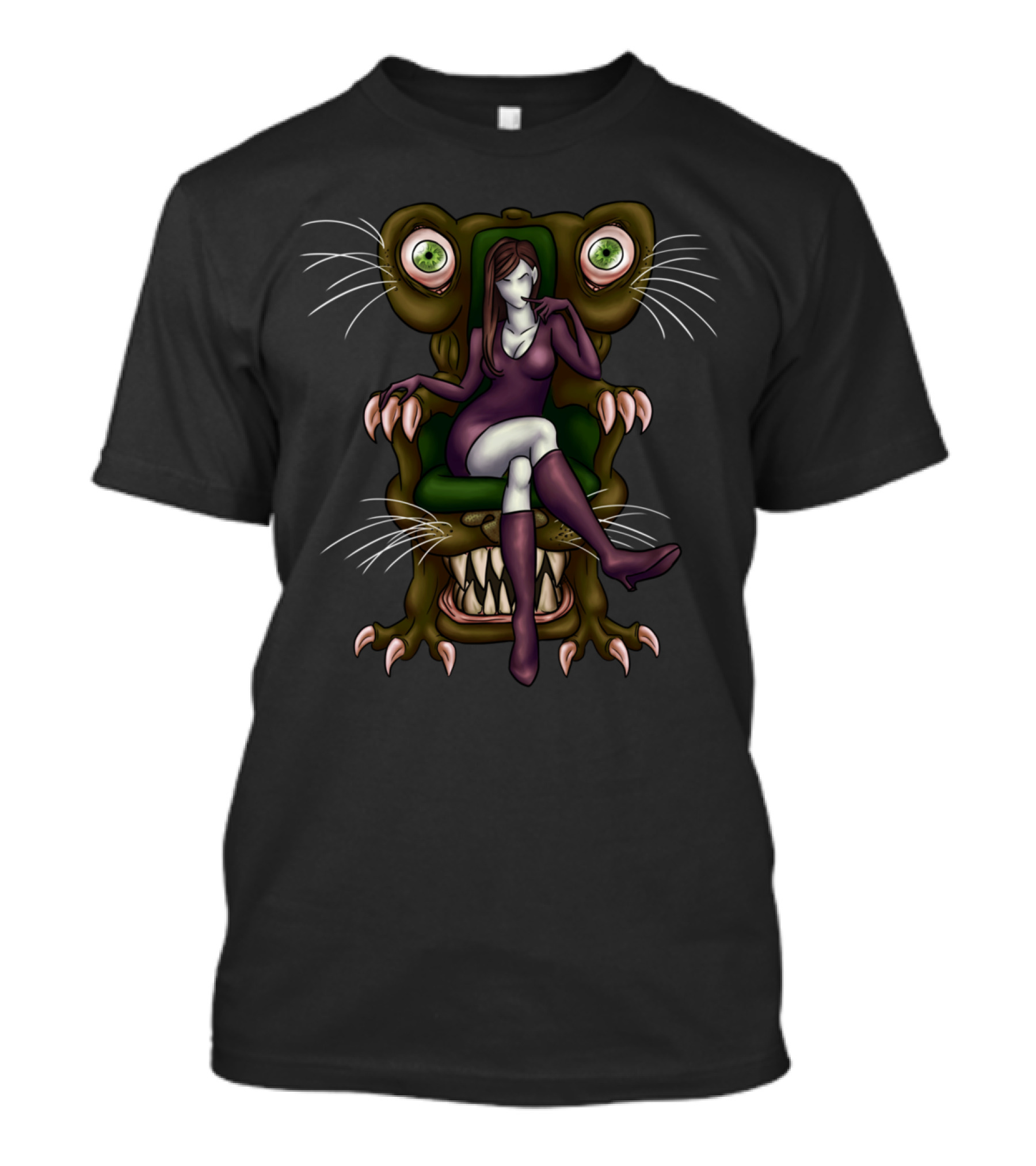 Living Throne Remastered Monster Chair With Woman Seated T-Shirt