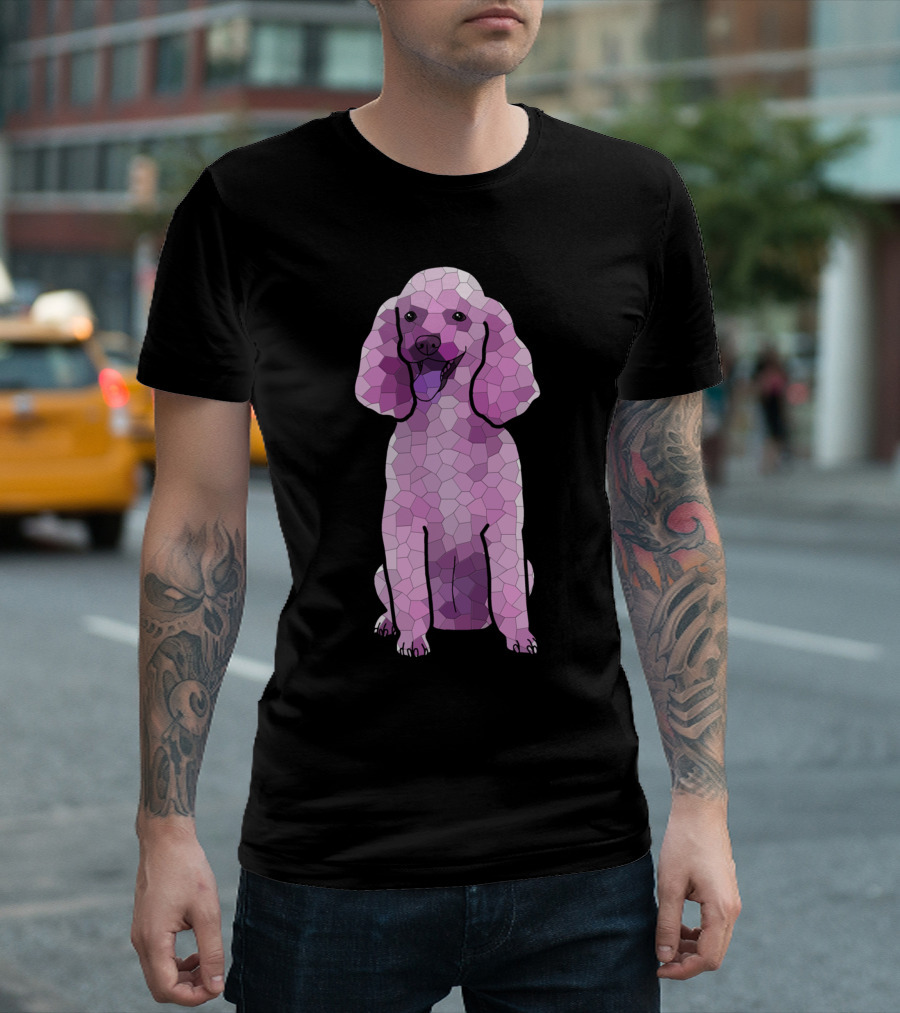 Poodle In Amethyst Mosaic T-Shirt